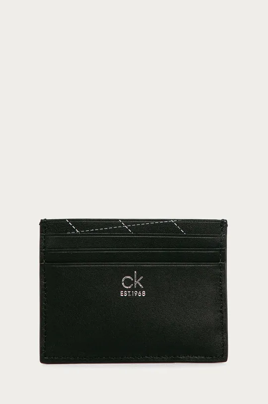 czarny Calvin Klein - Portfel skórzany + brelok