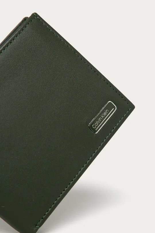 Calvin Klein - Kožená peňaženka zelená