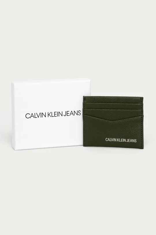 zelená Calvin Klein Jeans - Kožená peňaženka