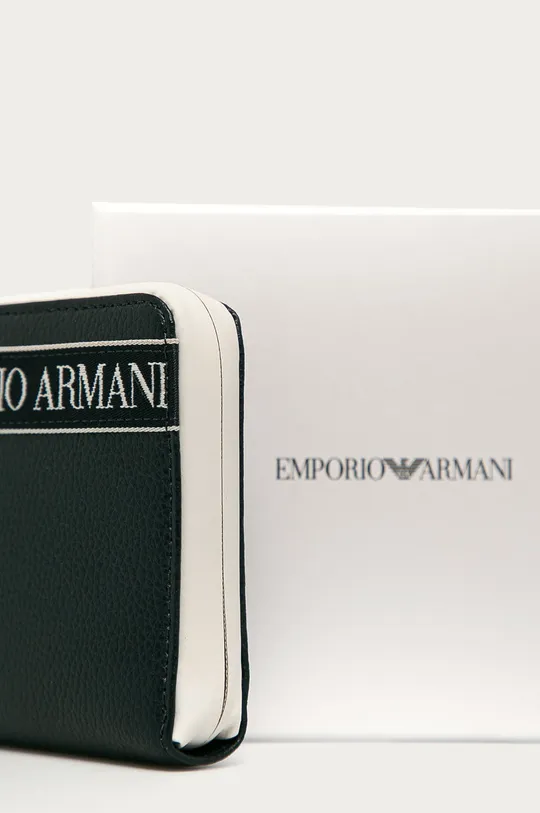 тёмно-синий Emporio Armani - Кожаный кошелек