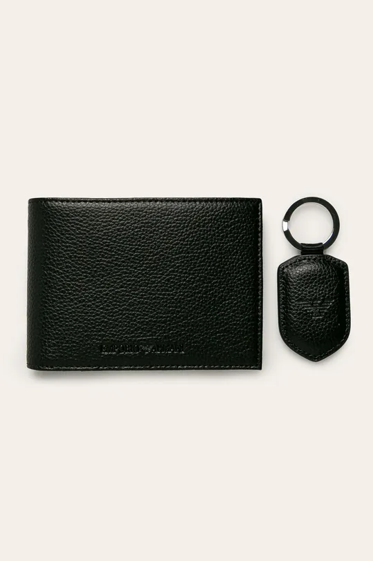 čierna Emporio Armani - Kožená peňaženka Pánsky