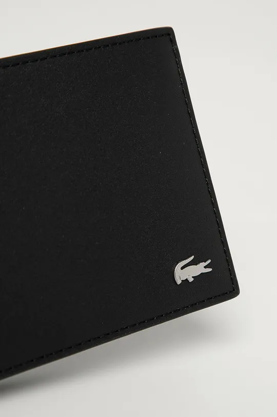 čierna Lacoste - Kožená peňaženka + kľúčenka