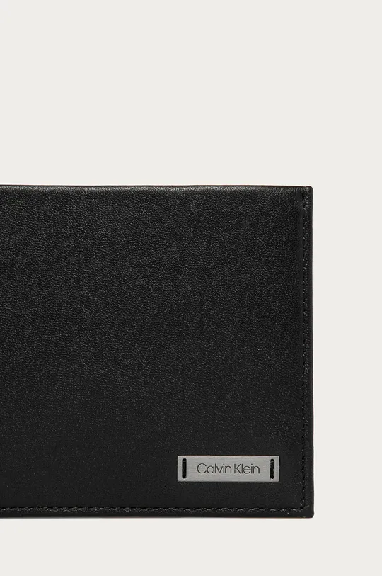 Calvin Klein Jeans - Δερμάτινο πορτοφόλι μαύρο