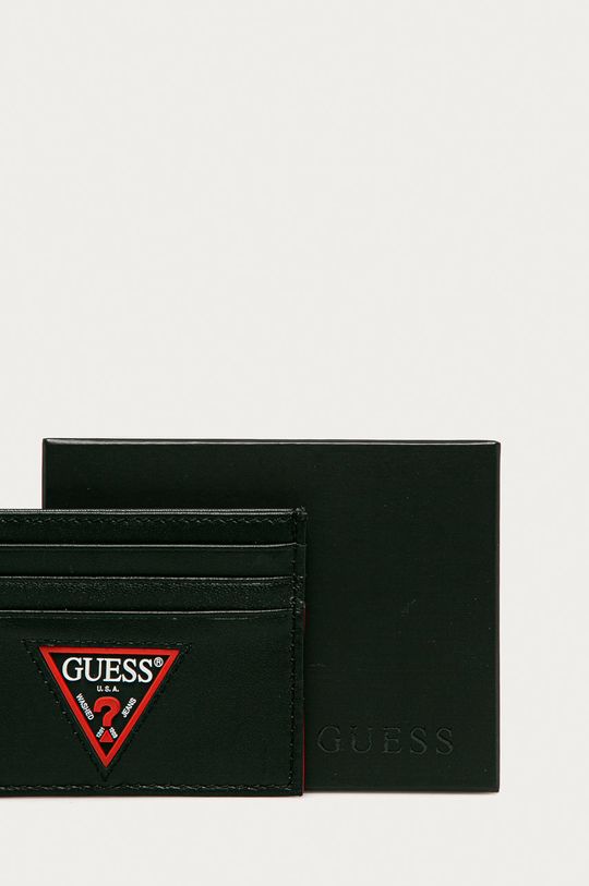 Guess Jeans - Kožená peněženka černá
