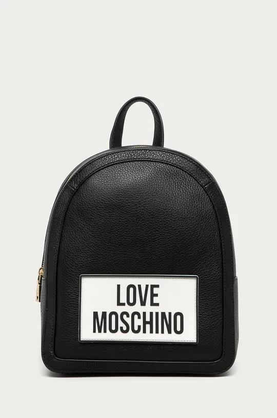 čierna Love Moschino - Kožený ruksak Dámsky