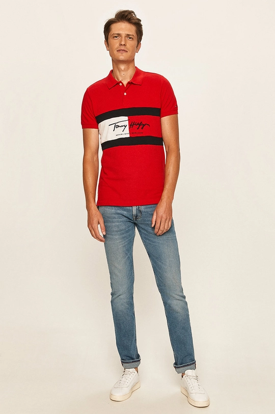 Tommy Hilfiger - Polo tričko červená