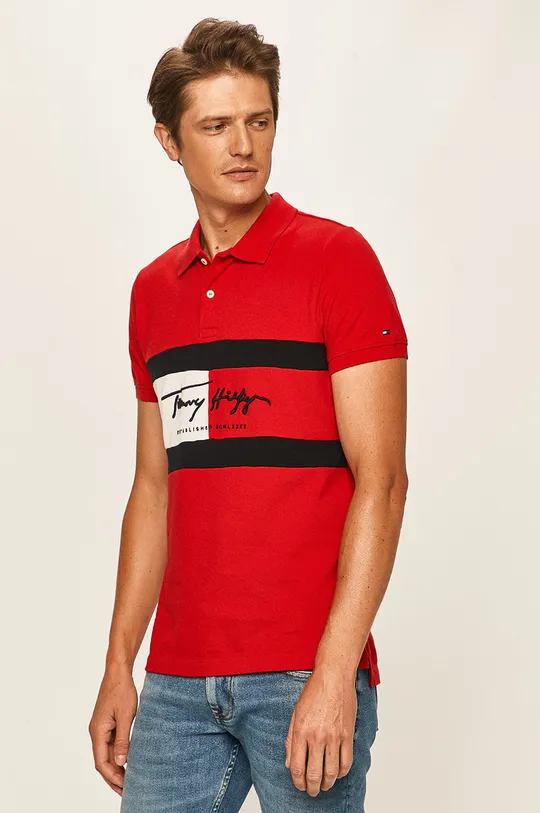 červená Tommy Hilfiger - Polo tričko