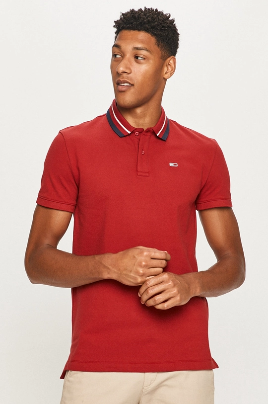 červená Tommy Jeans - Polo tričko