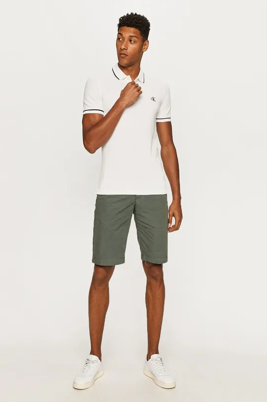Calvin Klein Jeans - Polo tričko biela