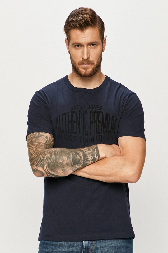 sötétkék Premium by Jack&Jones - T-shirt Férfi