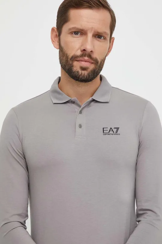 sivá Tričko s dlhým rukávom EA7 Emporio Armani Pánsky