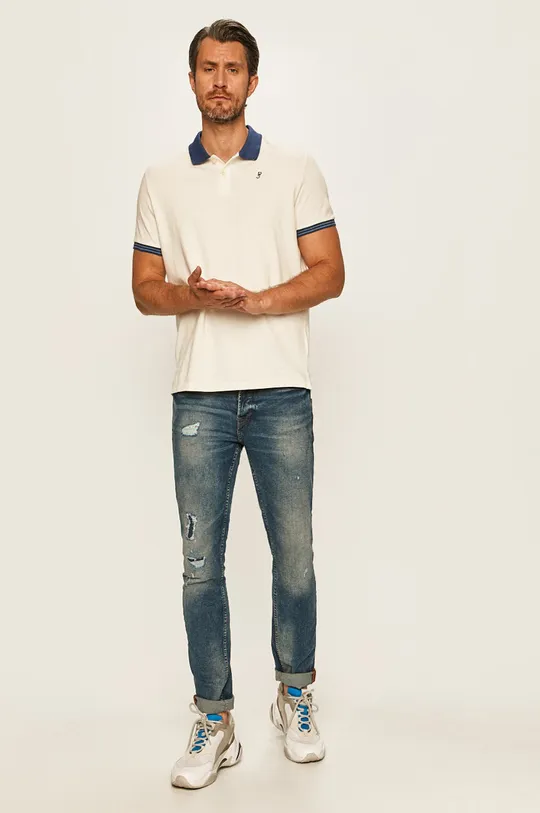 Pepe Jeans - Polo tričko Corentin biela