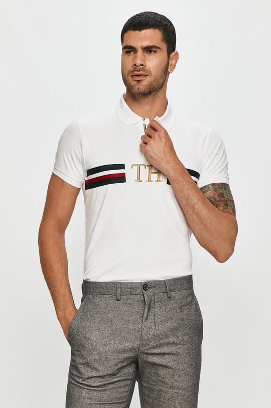 biela Tommy Hilfiger - Polo tričko
