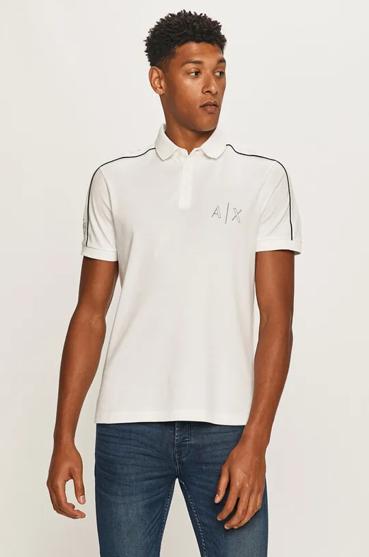 Armani Exchange - Polo tričko biela