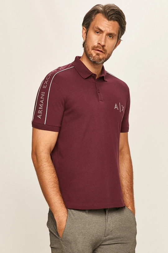 fialová Armani Exchange - Polo tričko Pánsky