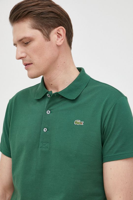 tmavě zelená Bavlněné polo tričko Lacoste