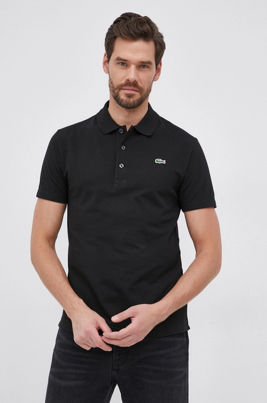 czarny Lacoste polo bawełniane YH4801