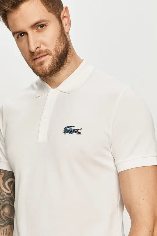 white Lacoste polo shirt Lacoste x National Geogrphic
