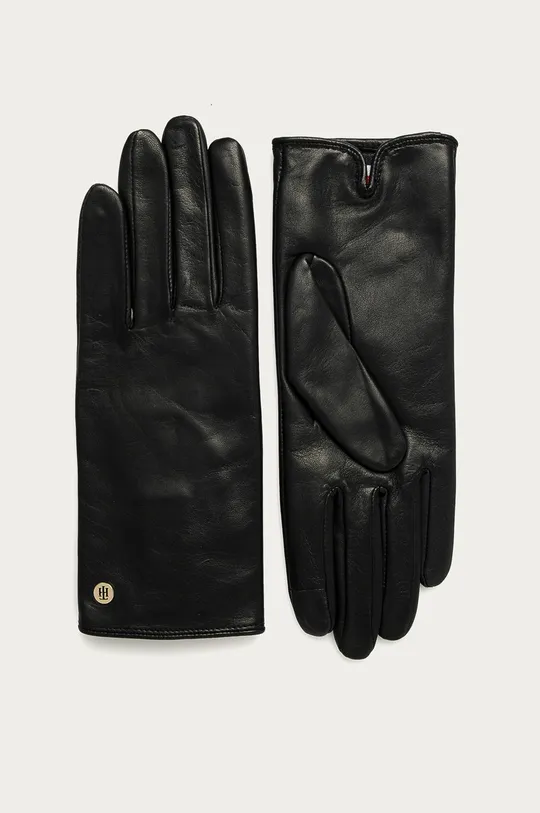 чорний Tommy Hilfiger - Шкіряні рукавички Жіночий