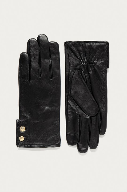 černá Lauren Ralph Lauren - Kožené rukavice Dámský