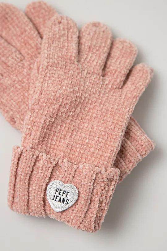 Pepe Jeans - Detské rukavice Katherine ružová