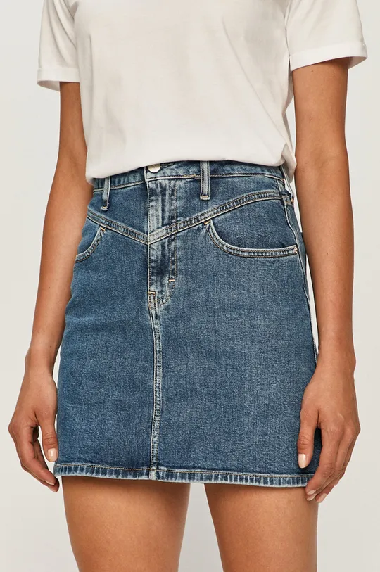modrá Calvin Klein Jeans - Rifľová sukňa Dámsky