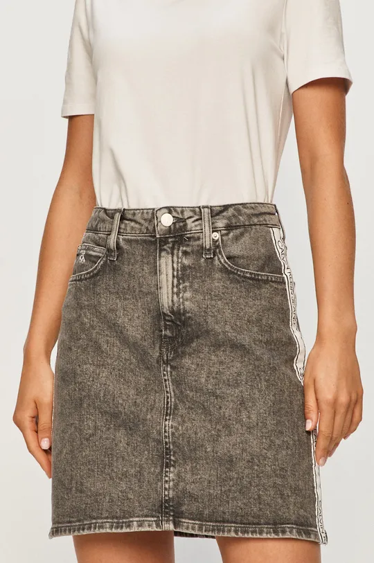 sivá Calvin Klein Jeans - Rifľová sukňa Dámsky