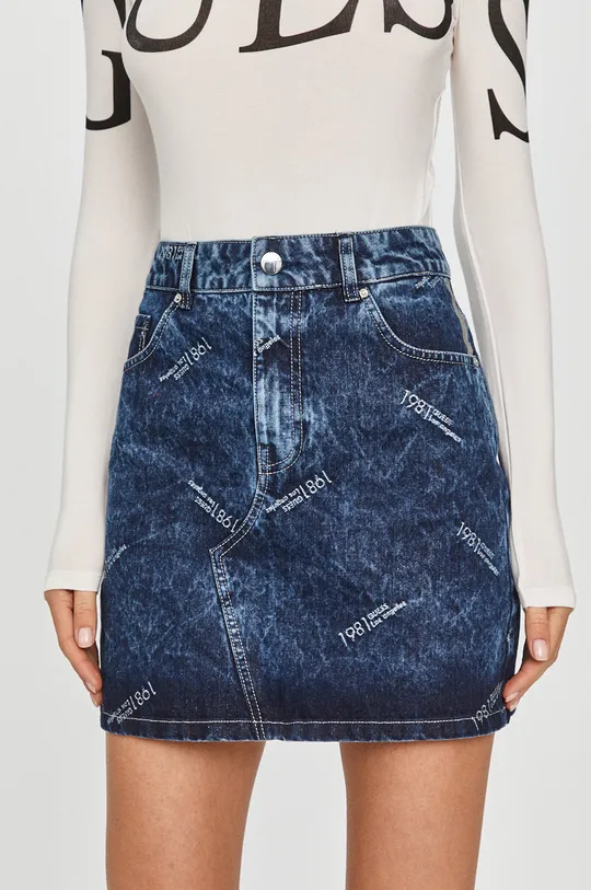 modrá Guess Jeans - Rifľová sukňa Dámsky