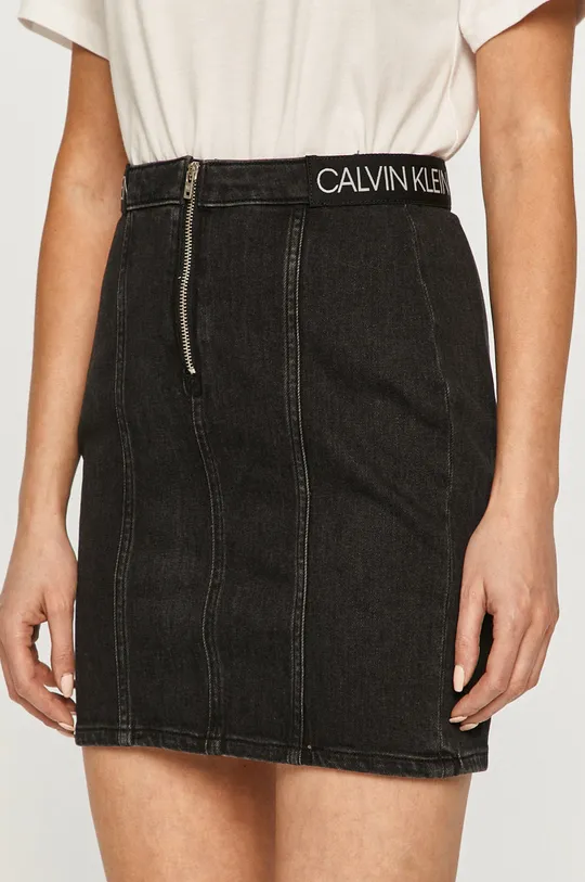 czarny Calvin Klein Jeans - Spódnica jeansowa J20J214580 Damski