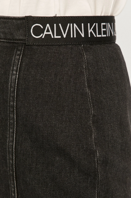 čierna Calvin Klein Jeans - Rifľová sukňa