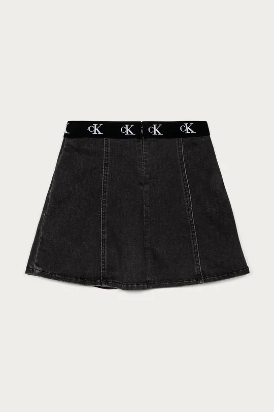 Calvin Klein Jeans - Rifľová sukňa sivá