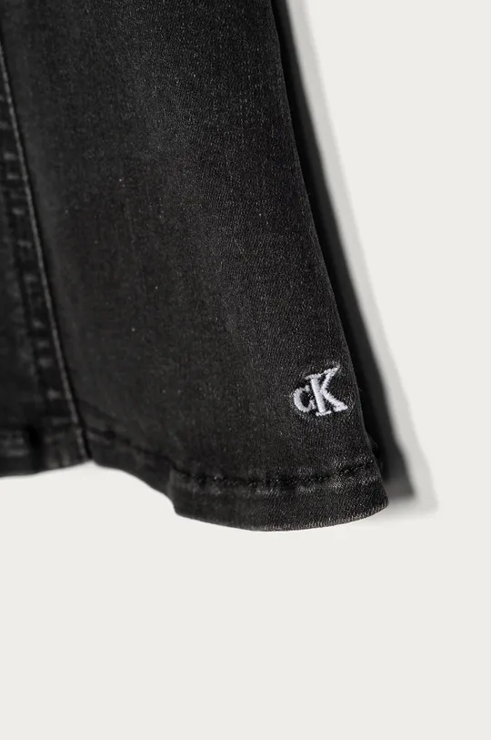 Calvin Klein Jeans - Rifľová sukňa  92% Bavlna, 2% Elastan, 6% Polyester