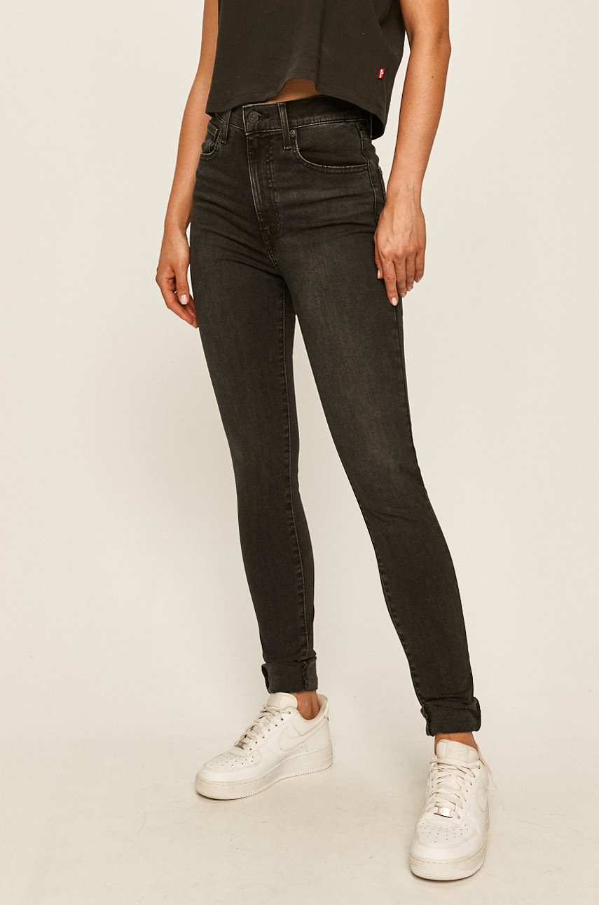 crna Traperice Levi's Mile High Super Skinny Ženski