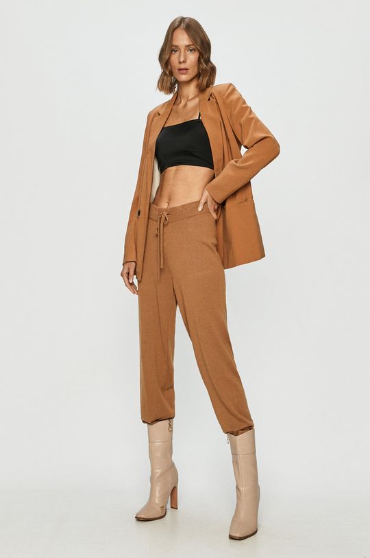Vero Moda - Spodnie brązowy