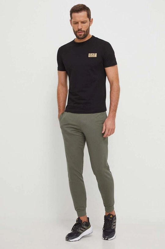 EA7 Emporio Armani pantaloni da jogging in cotone verde