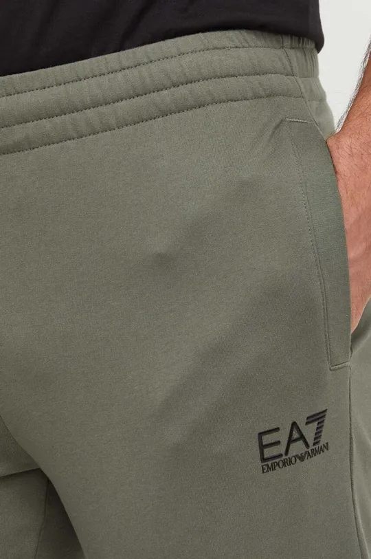 verde EA7 Emporio Armani pantaloni da jogging in cotone