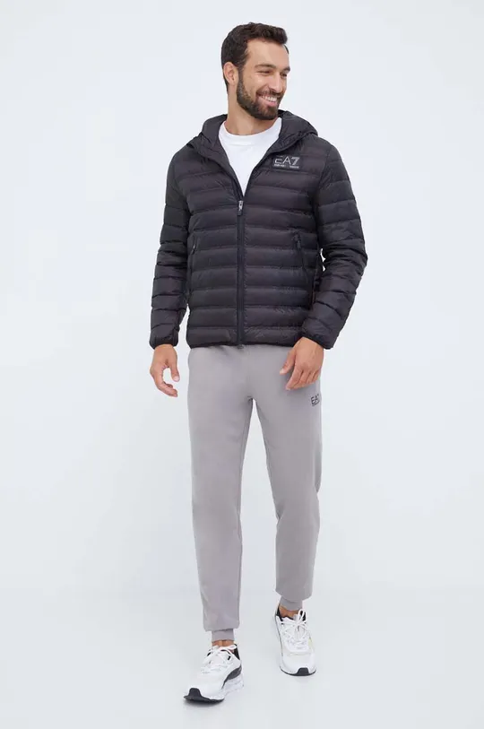 EA7 Emporio Armani pantaloni da jogging in cotone grigio