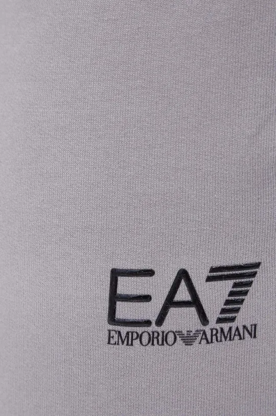szürke EA7 Emporio Armani pamut melegítőnadrág