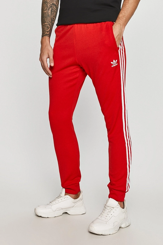 czerwony adidas Originals - Spodnie GF0208 Męski