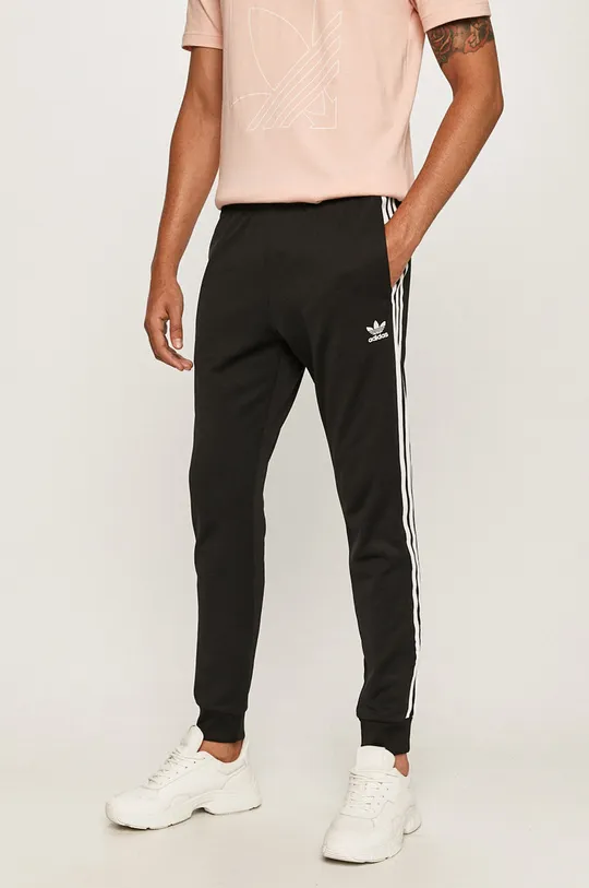 črna adidas Originals hlače Moški