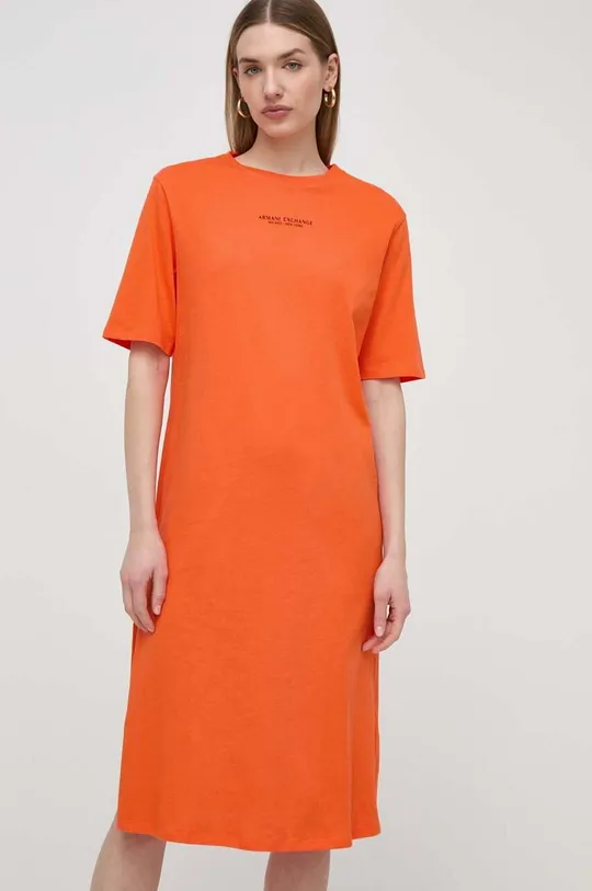 πορτοκαλί Armani Exchange φόρεμα Γυναικεία