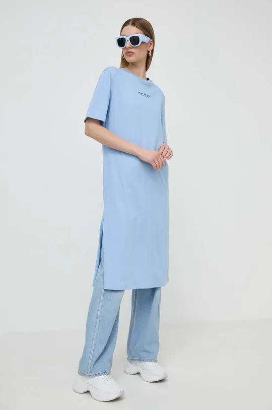 Armani Exchange sukienka niebieski
