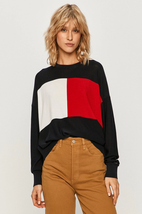 granatowy Tommy Hilfiger - Sweter Tommy Icons Damski