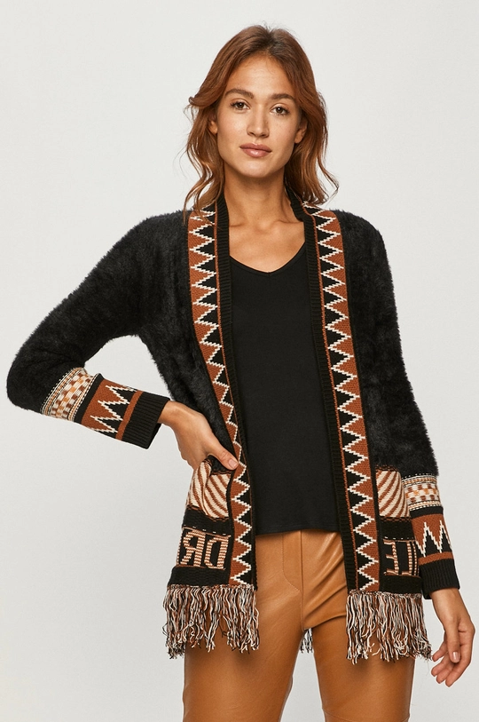 Desigual - Cardigan altele negru 20WWJF41