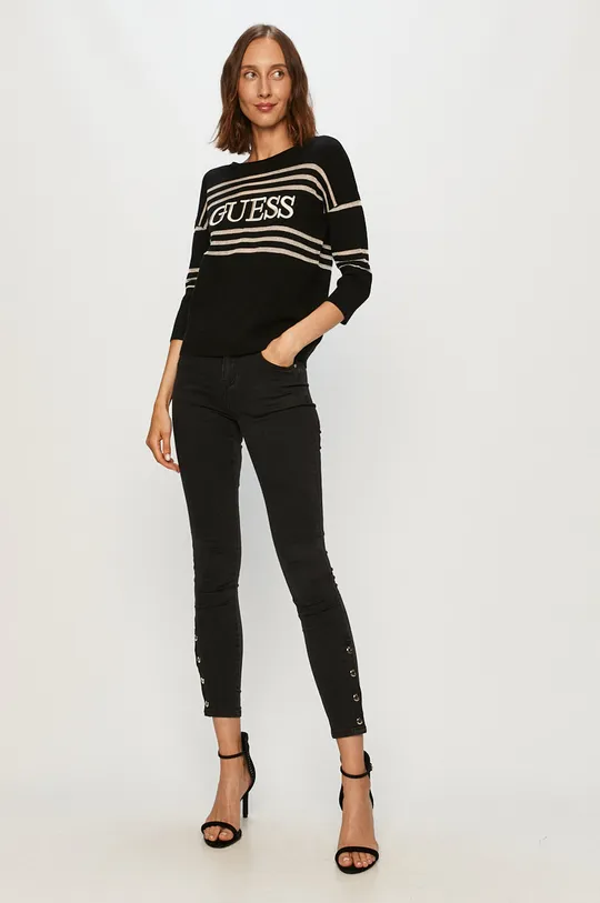 Guess Jeans - Sweter czarny
