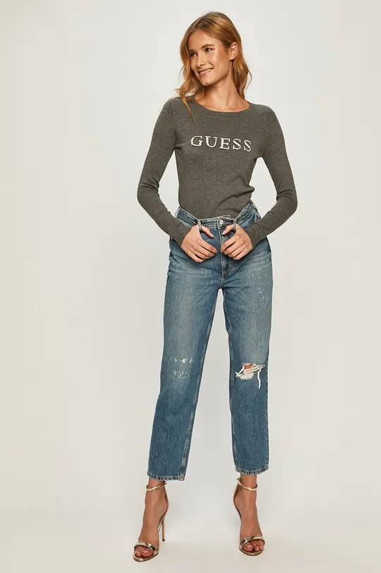 Guess Jeans - Sweter szary