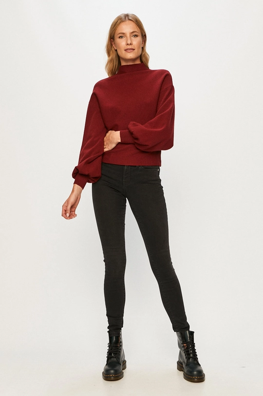 Vero Moda - Sweter bordowy