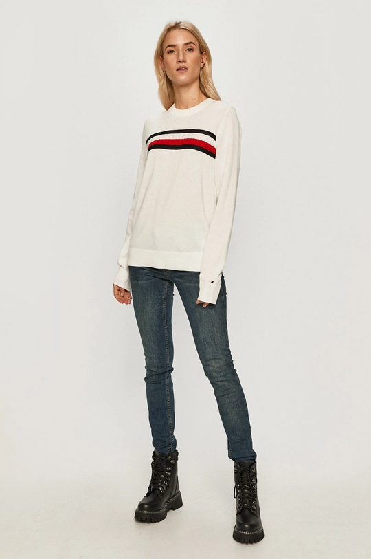 Tommy Hilfiger - Sweter WW0WW28874 biały