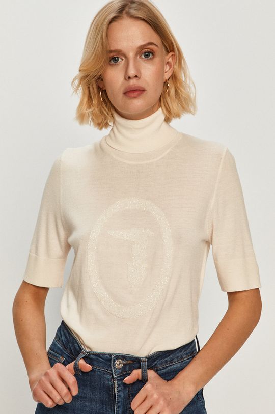 biały Trussardi Jeans - Sweter