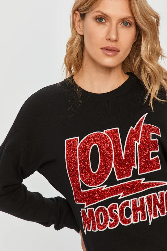 czarny Love Moschino - Sweter